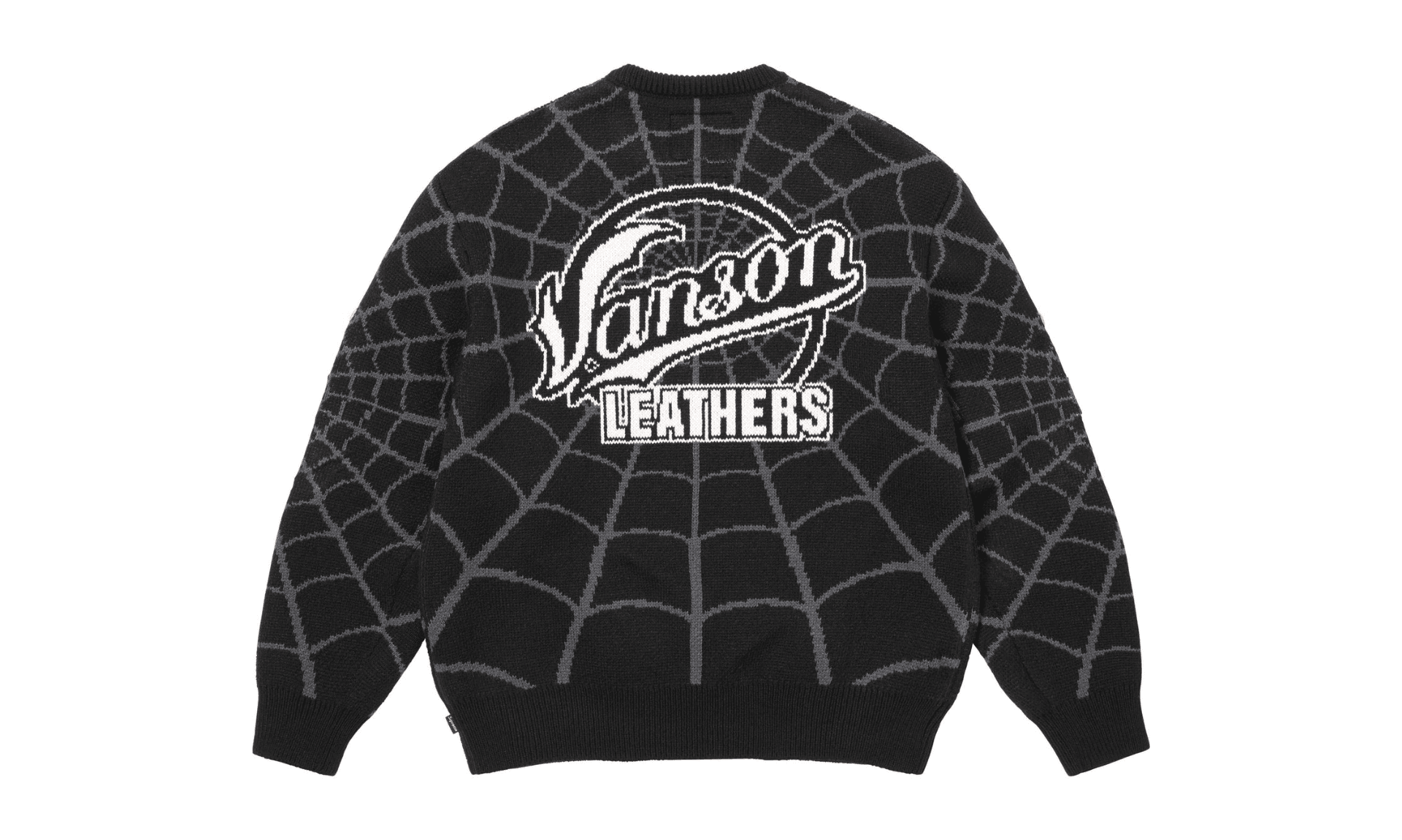 Supreme x Vanson Leathers Spider-Man Sweater Black | OVERCEZ
