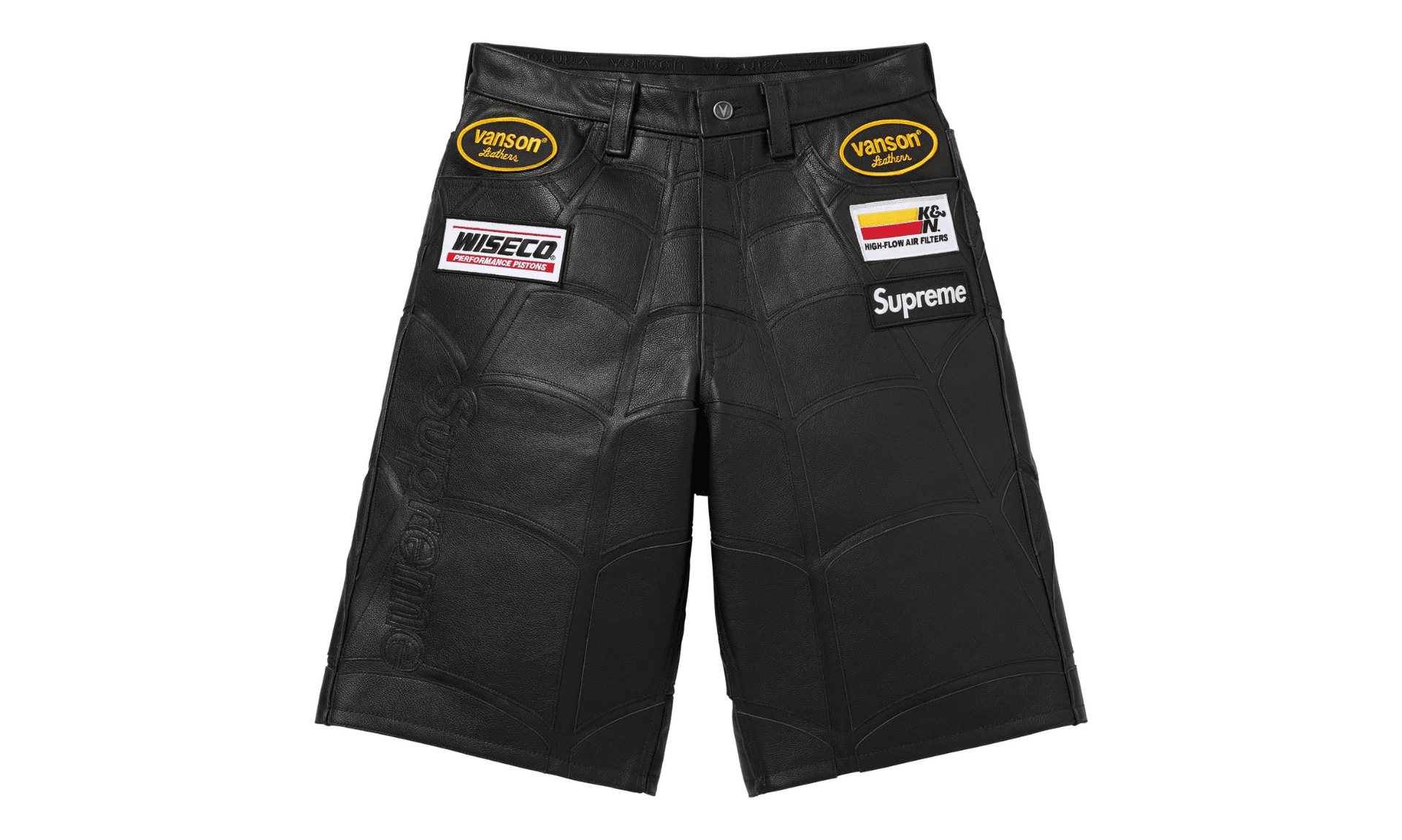 Supreme x Vanson Leathers Spider Man Short Black