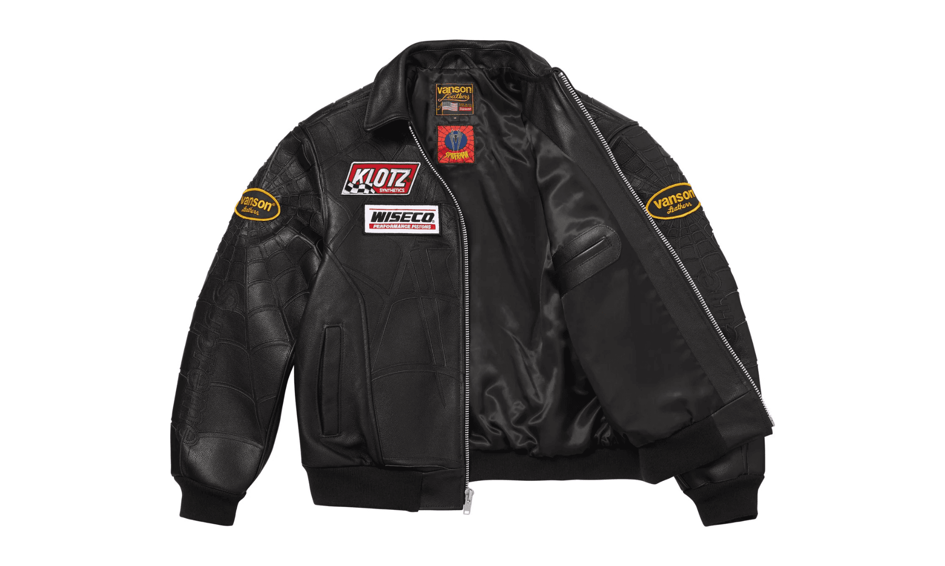 Supreme x Vanson Leathers Spider-Man Jacket Black | OVERCEZ