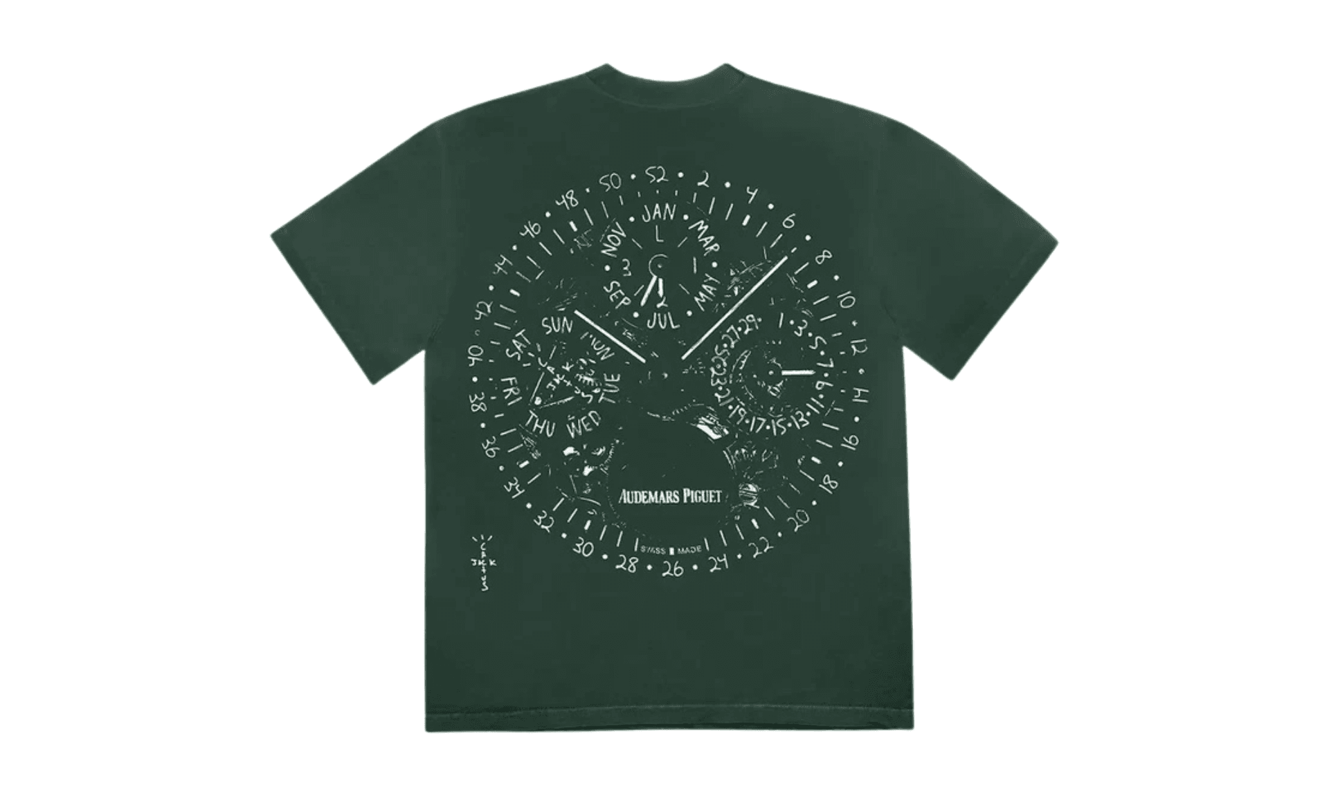 Travis Scott CJ x Audemars Piguet Watch Face Tee Green | OVERCEZ