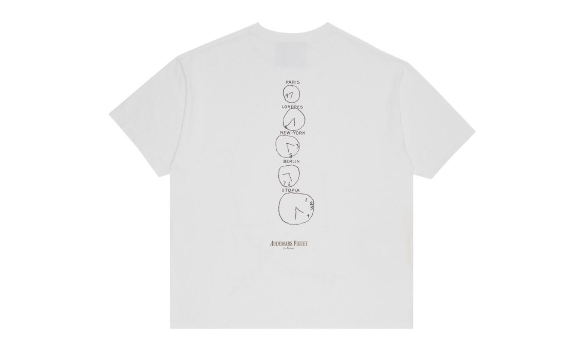 Travis Scott CJ x Audemars Piguet Time Zones Tee White
