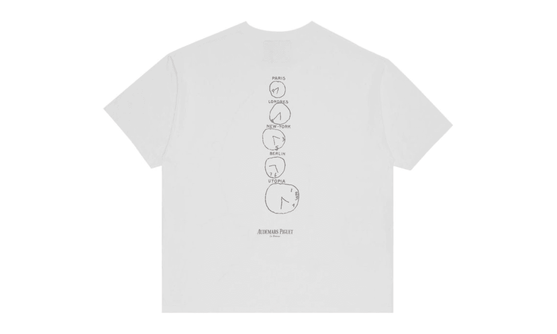 Travis Scott CJ x Audemars Piguet Time Zones Tee White | OVERCEZ