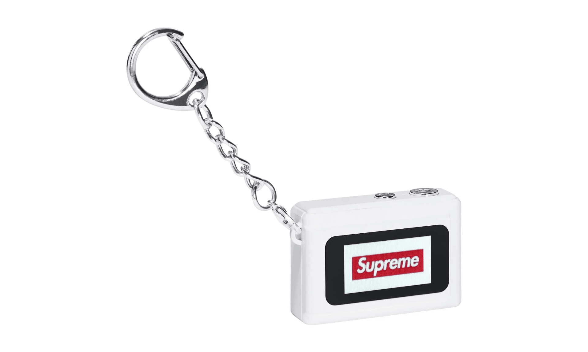 Supreme Digital Camera Keychain White | OVERCEZ