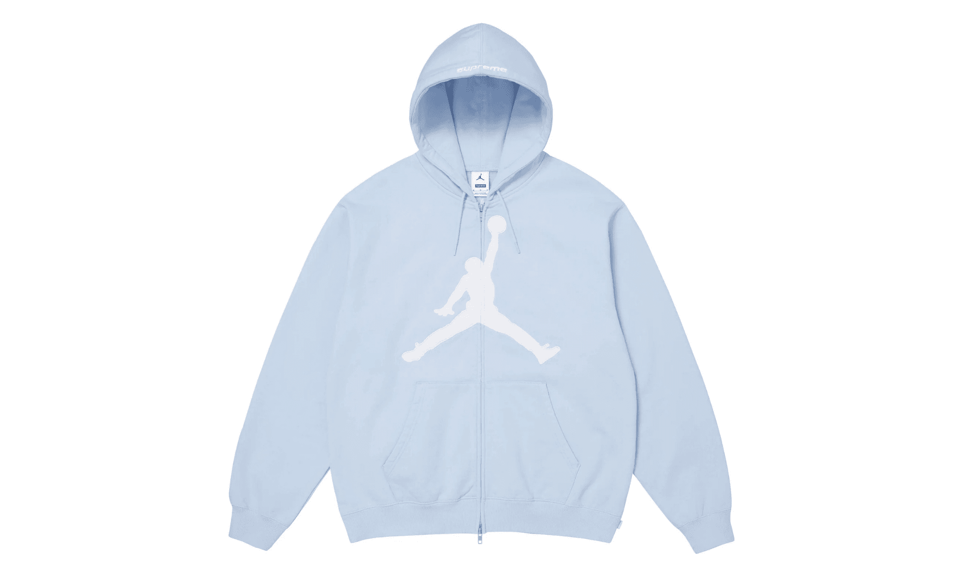 Supreme Jordan Zip Hooded Sweatshirt Light Blue