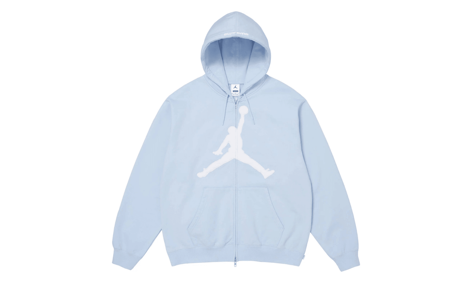 Supreme Jordan Zip Hooded Sweatshirt Light Blue