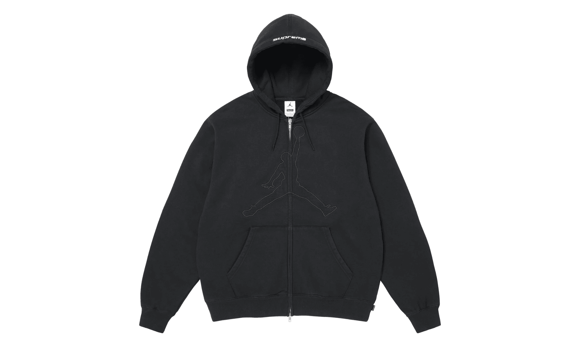 Supreme Jordan Zip Hooded Sweatshirt Black
