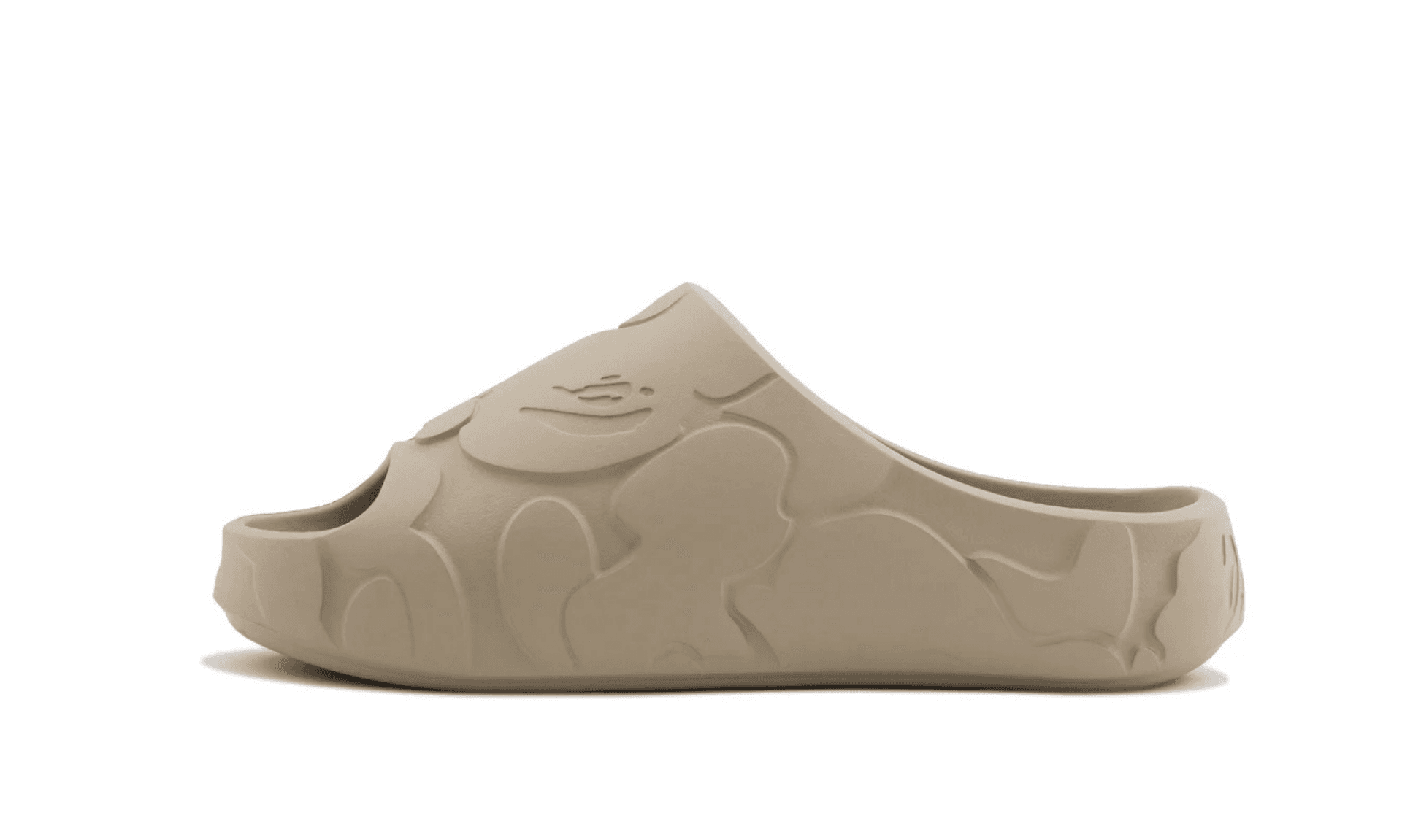 BAPE A Bathing Ape Slide Beige Solid Camo | OVERCEZ