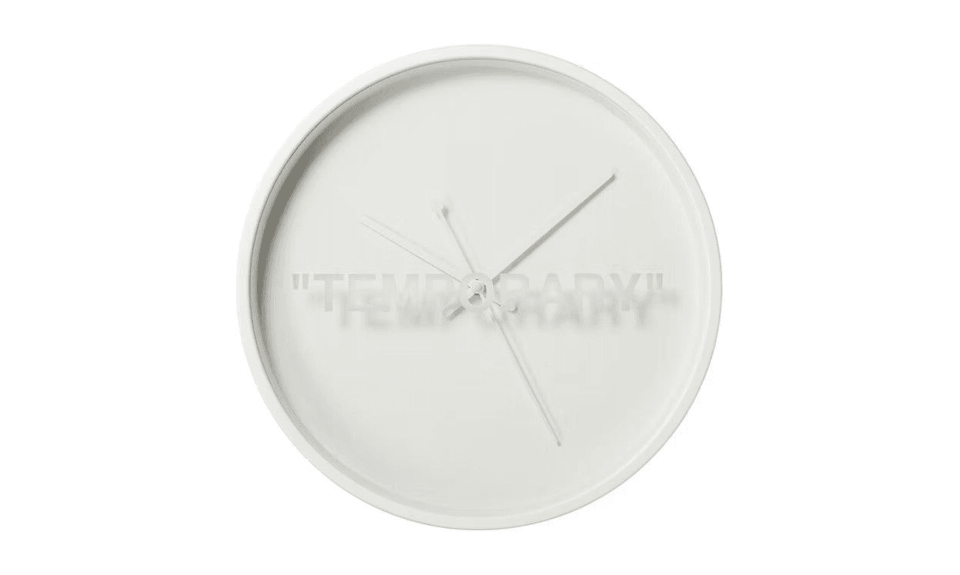 Virgil Abloh x IKEA MARKERAD "TEMPORARY" Wall Clock
