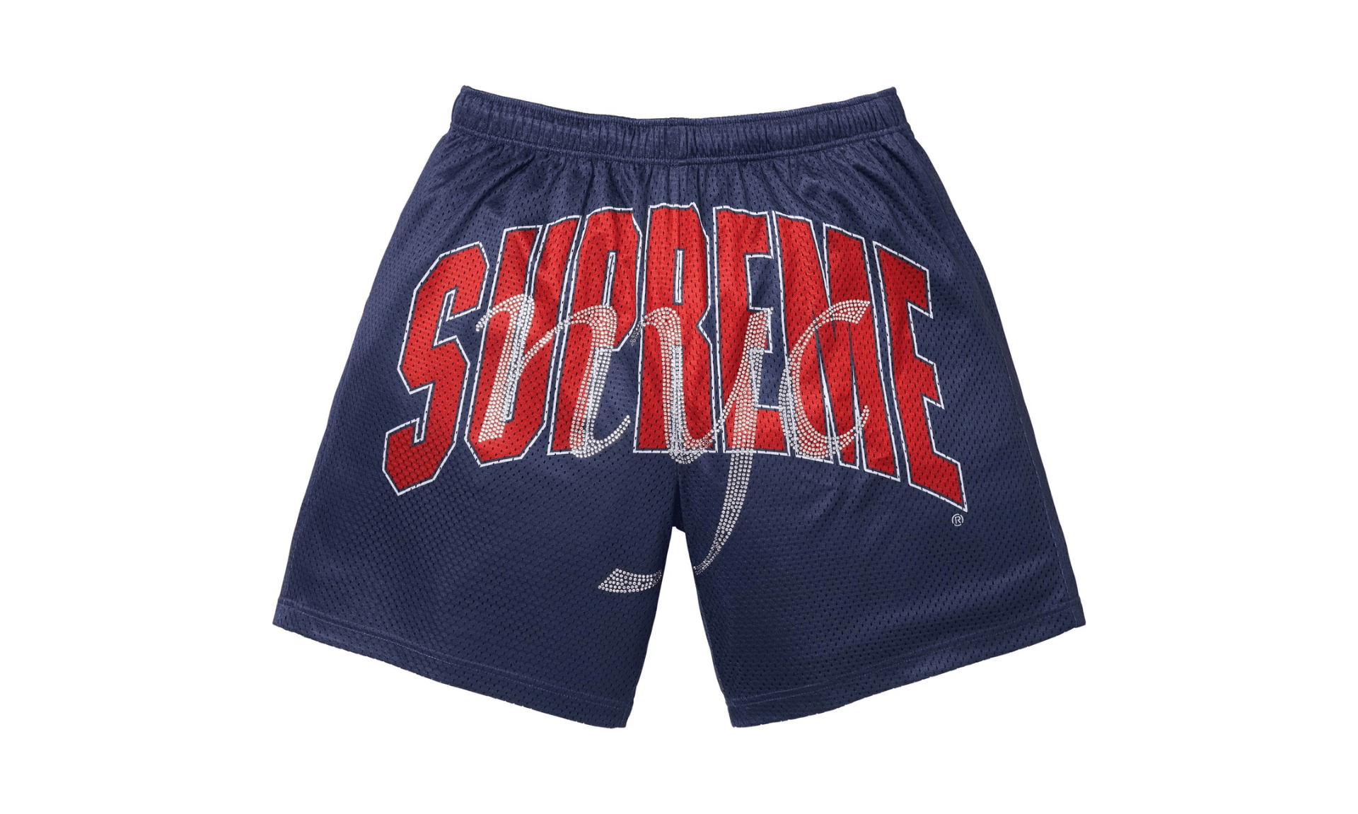 Supreme Rhinestone Mesh Short Navy | OVERCEZ