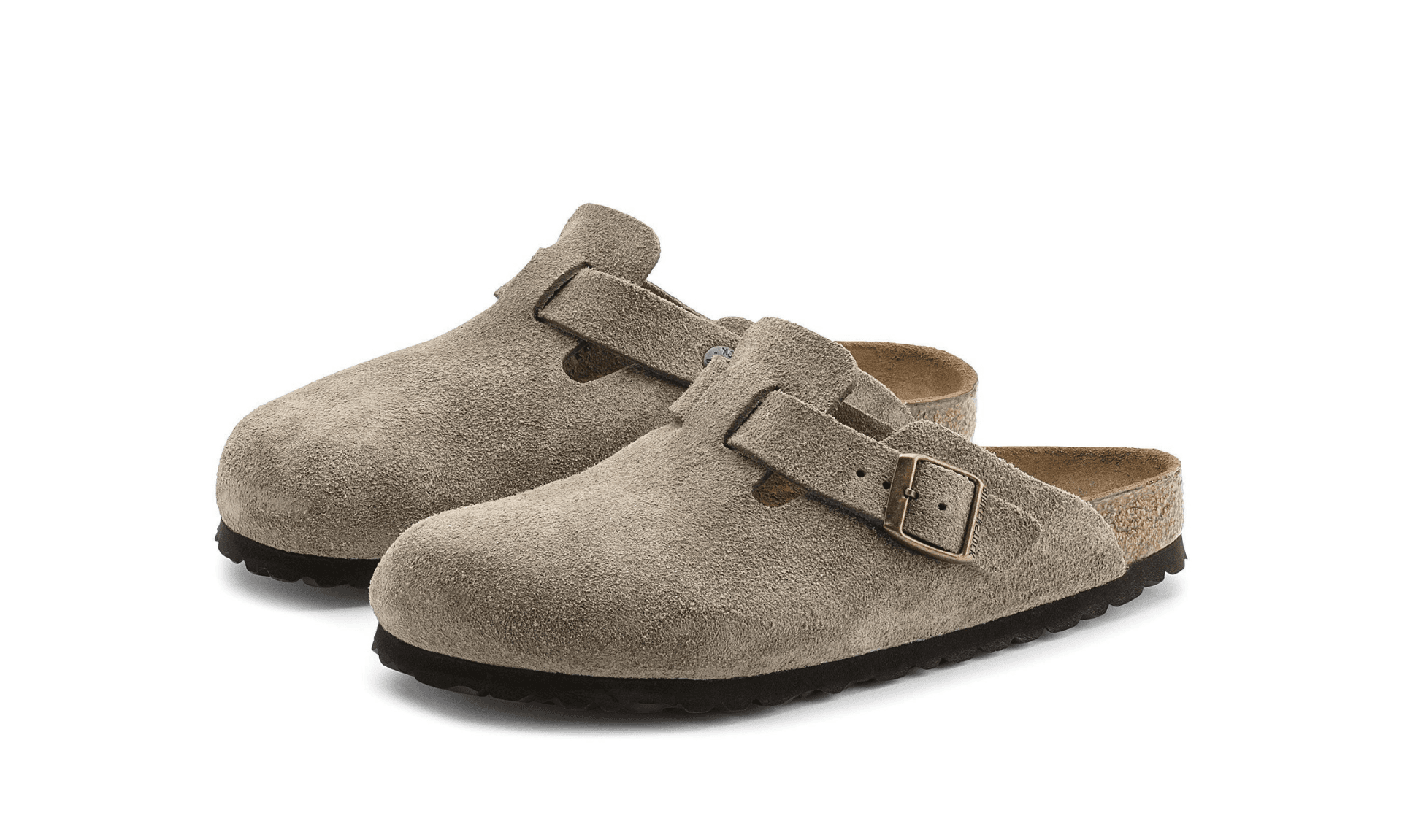 Birkenstock Boston BS Suede Taupe | OVERCEZ