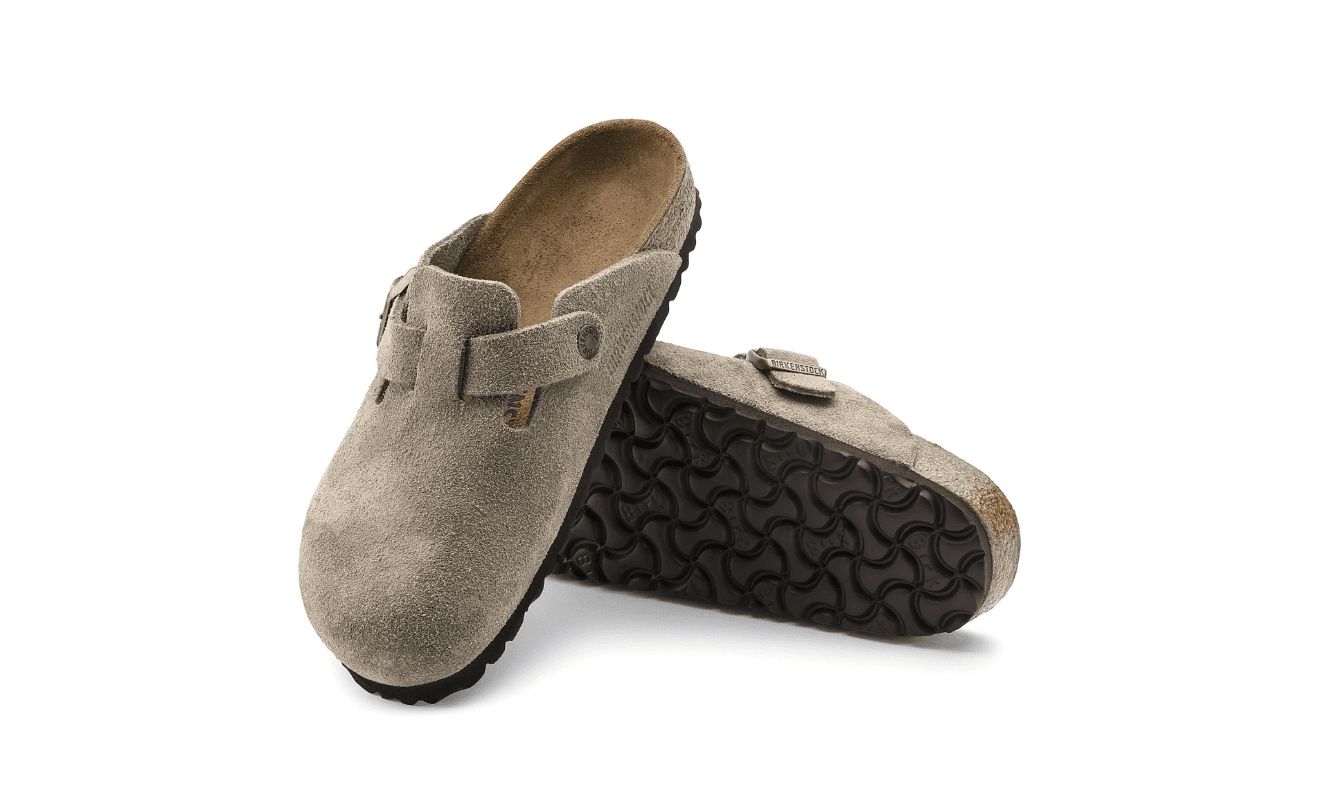 Birkenstock Boston BS Suede Taupe | OVERCEZ