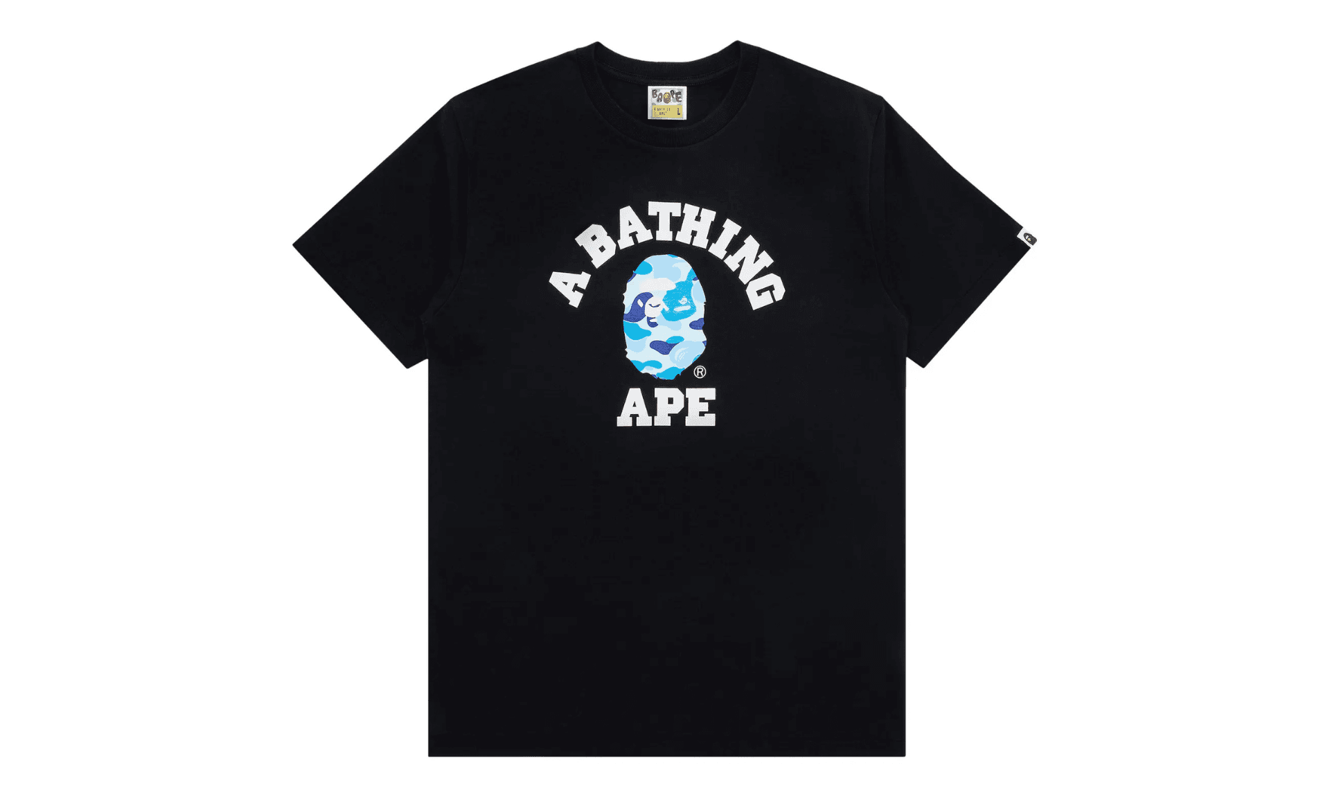 BAPE ABC Camo College Tee Black Blue