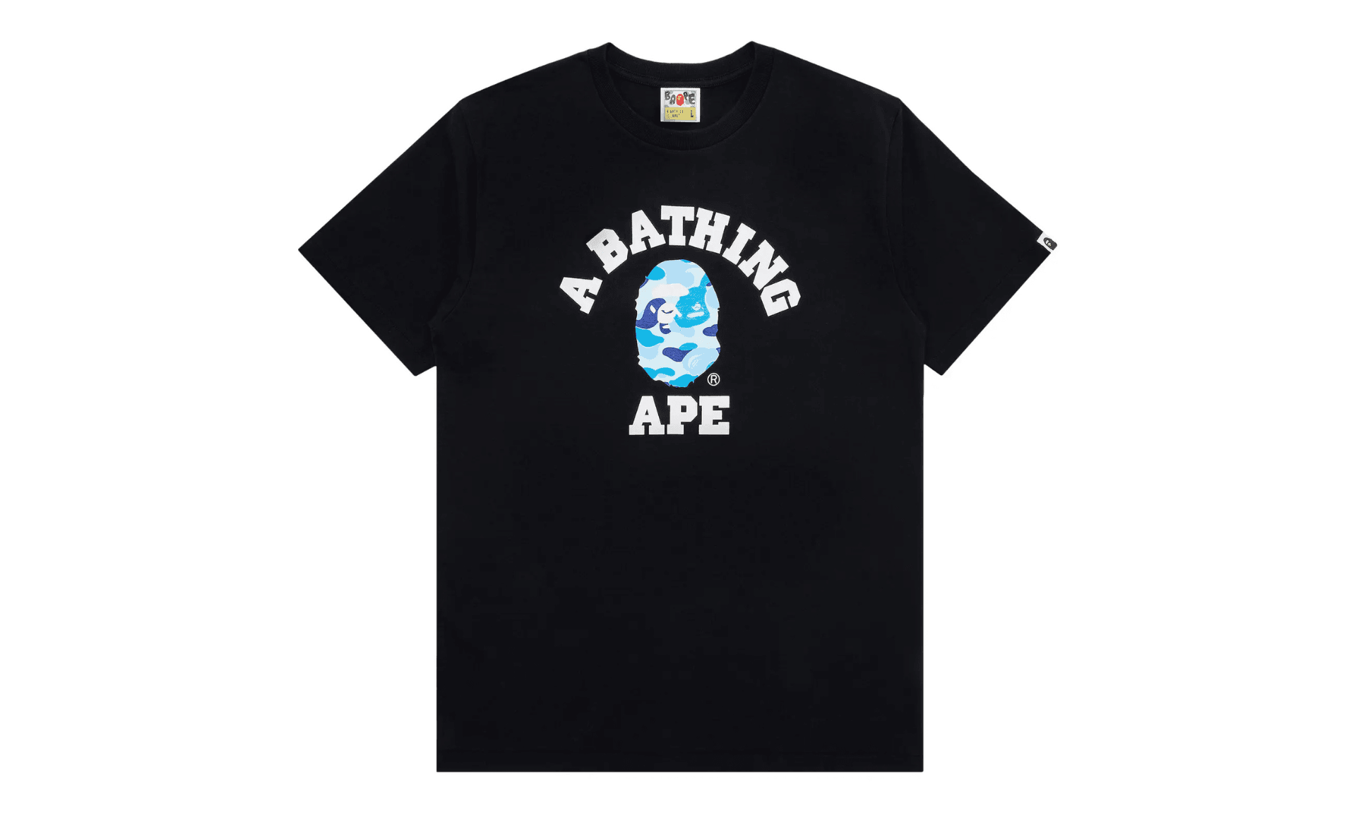 BAPE ABC Camo College Tee Black Blue