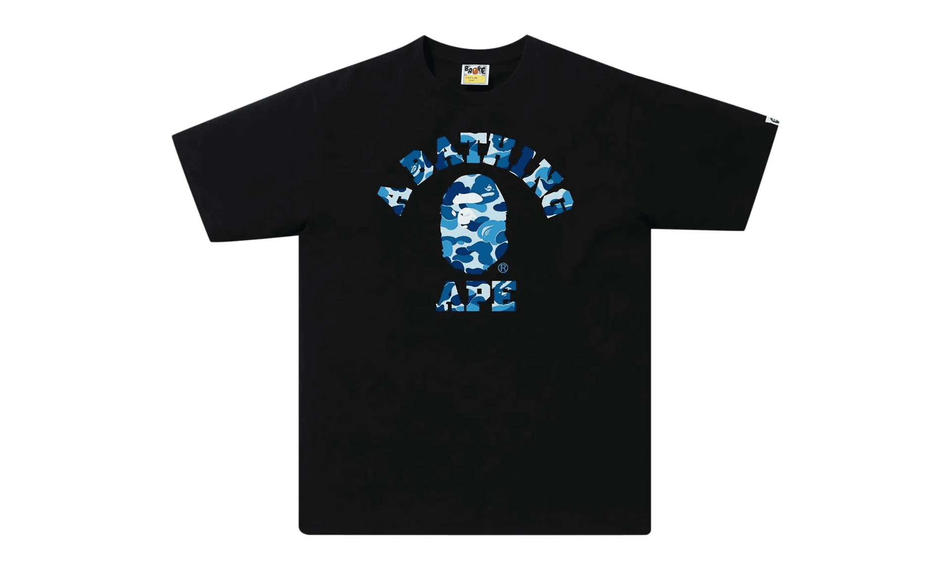 BAPE ABC Camo College Tee Black Blue
