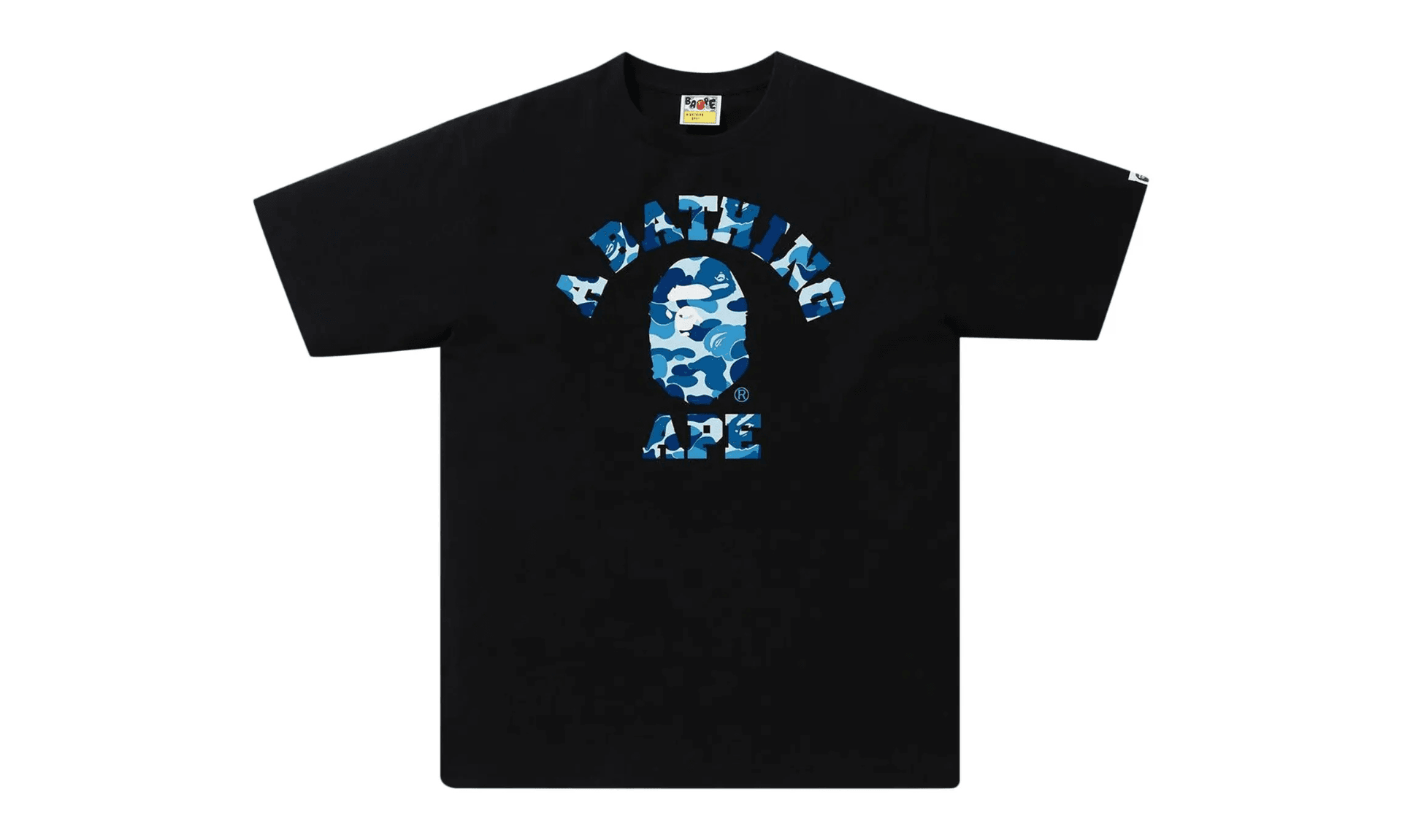 BAPE ABC Camo College Tee Black Blue