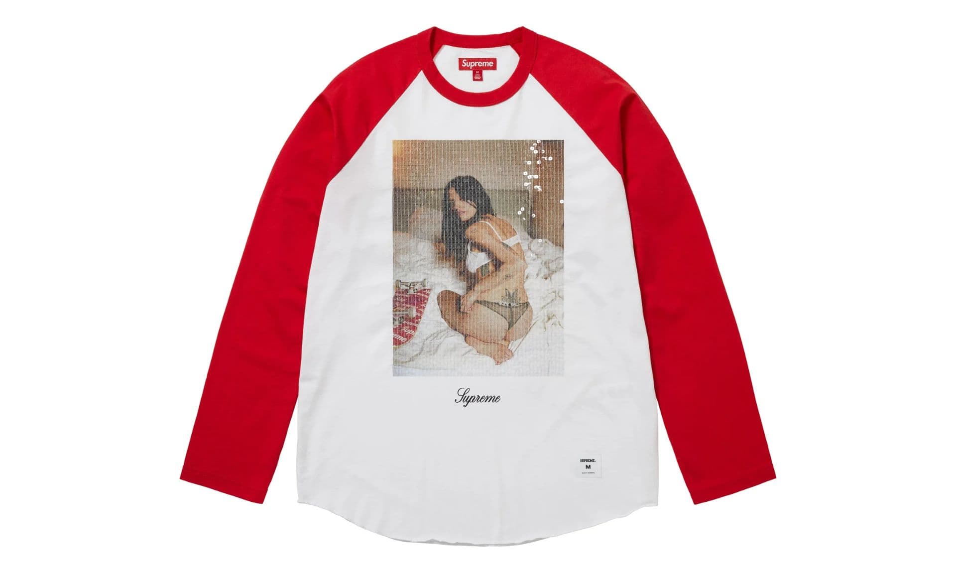 Supreme Larry Clark Sequin Raglan L/S Top Red